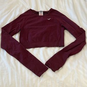 Gymshark maroon long sleeve top size S